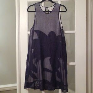 Hutch Mesh Floral Applique Swing Dress Size M